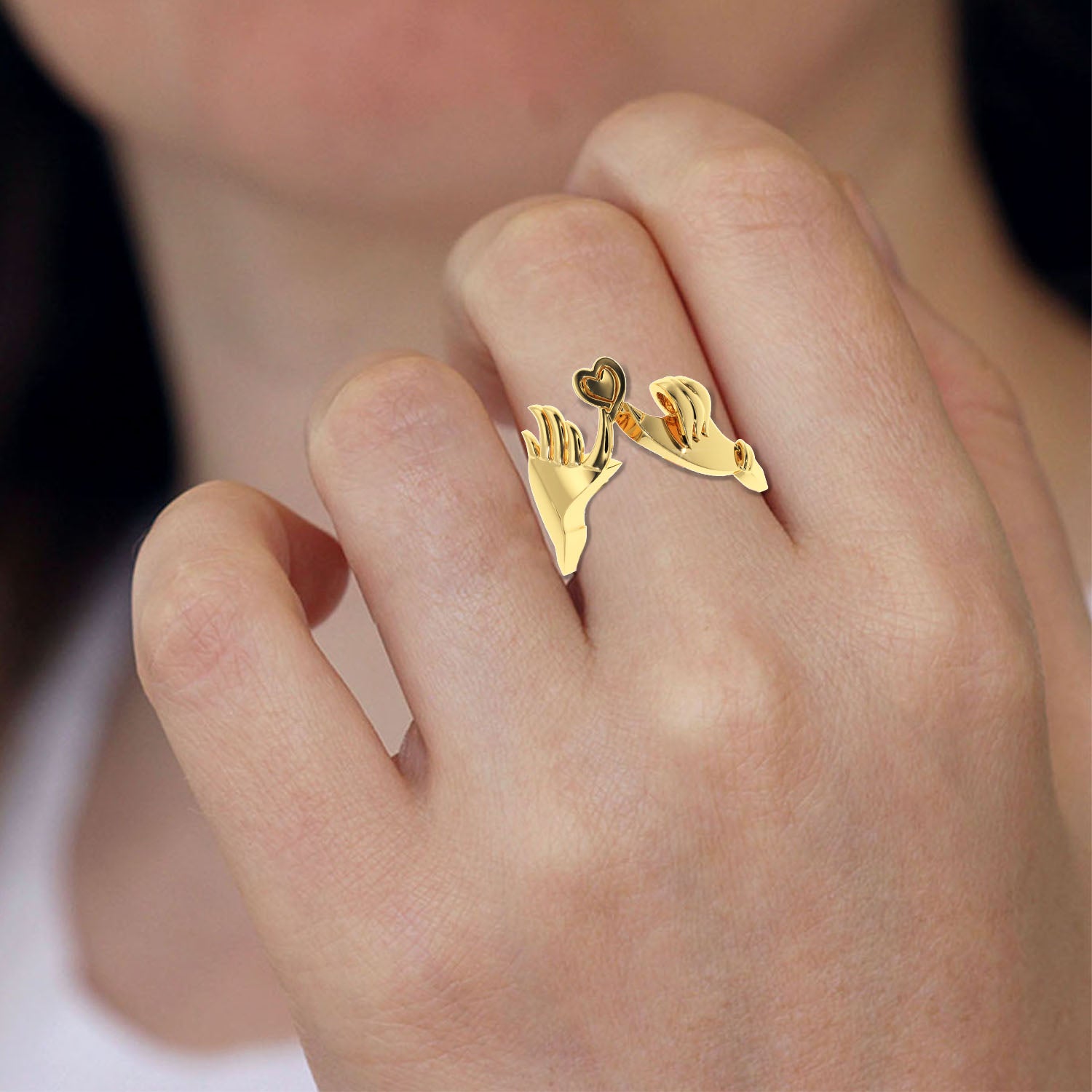 Solitairekart 2g 14K Gold Together Forever Ring – Timeless Love